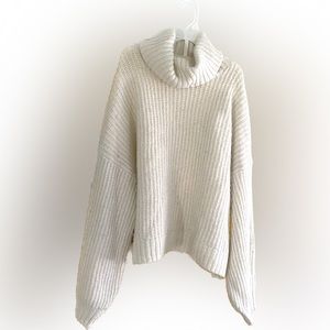 Oversized white sweater